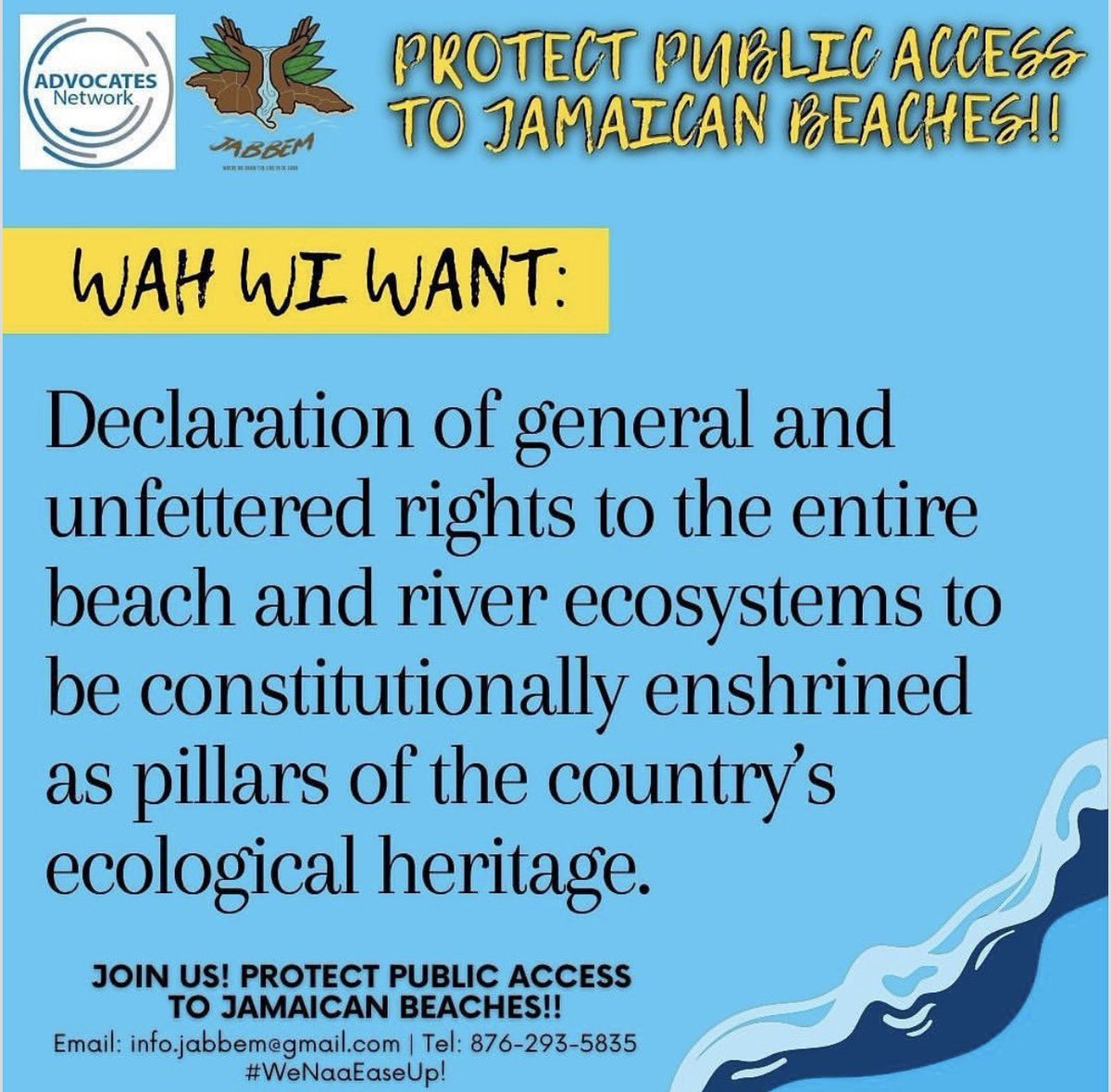 iAmReggaeDaily's tweet photo. Protect Public Access To Jamaican Beaches!! https://t.co/QhNWMZXCzm