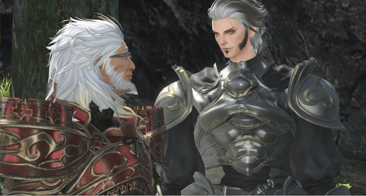 AncalagxnMalqir's tweet photo. #ffxiv #ffxivsnaps #FFXIVScreenshots #GPOSERS #ffxivDalmasca #Bozja #Baschvangabranth #Noahvangabranth 
Father and son bonding moment. Basch is proud of Noah and the leader that he has become.
Noah is @keywardhesperos 
Basch is @ff14fatherfig https://t.co/y3ywCLtN9f