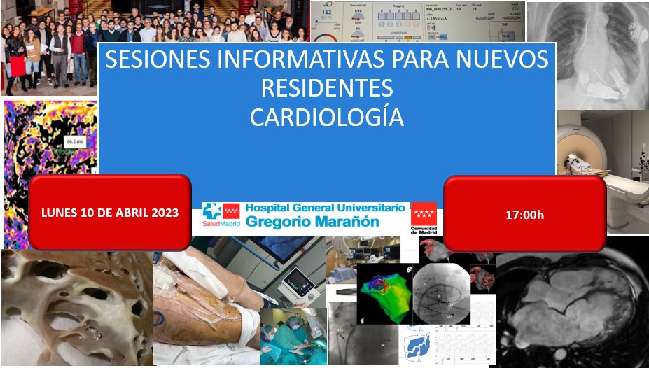 EduZatarain's tweet photo. Has terminado  #MIR2023 y quieres escoger #Cardiología ?❤️‍🩹
Pues si quieres formarte en uno de los mejores centros  🇪🇸 te informamos: 
🗓️ 10 de Abril a las 17h
🏥 H. General Universitario Gregorio Marañón C/Doctor Esquerdo 46, 28007 Madrid. Aula planta 5

Y virtual por TEAMS👇 https://t.co/pRkdzLvMdZ