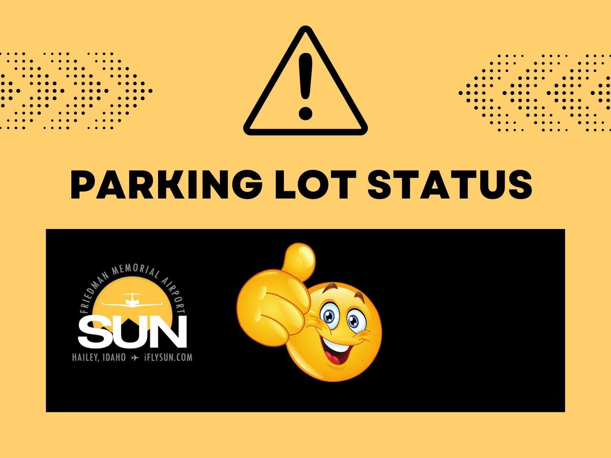 iflysun's tweet photo. ⚠️UPDATED March 27, 2023, at 11:06 a.m.
🅿️PARKING STATUS: We made it! 🙌🙌🙌The spring break rush is over. Our parking lots have returned to normal parking capacity. Thank you so much for your patience and cooperation during this very busy travel season. #iflysun https://t.co/8lpzCreGO2