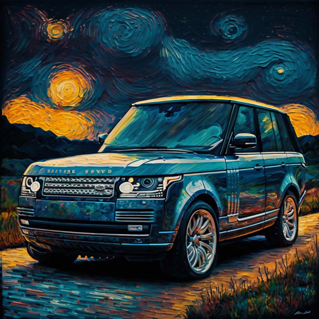 Can you guess which famous artist inspired this stunning AI-generated photo? The lines between human creativity and artificial intelligence continue to blur! #AIart #ArtificialIntelligence #Automotive #LandRover #EurasianServiceCenter