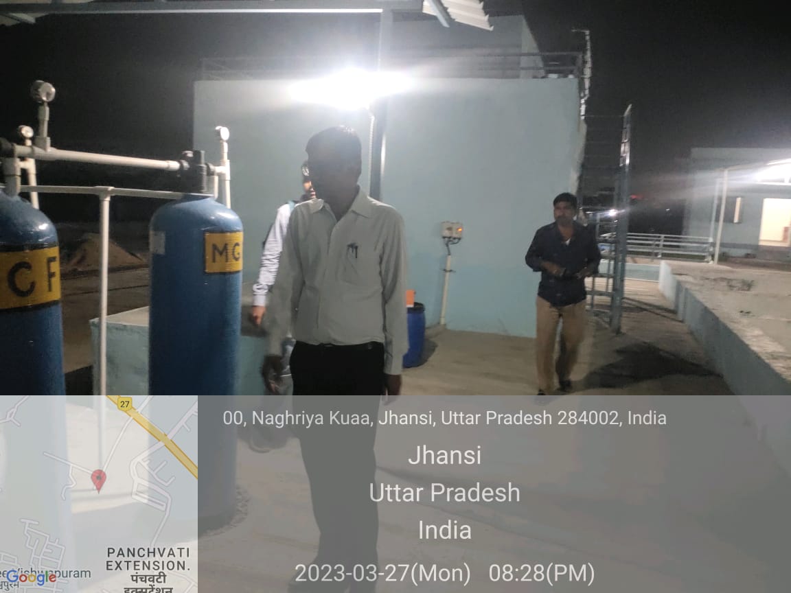 EECdJhansi's tweet photo. Visit of IRMA Team ( WAPCOS ) in Jhansi for the inspection of Jhansi septage management  scheme https://t.co/OVstWhIths