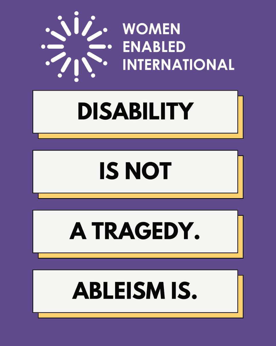 WomenEnabled's tweet image. Disability is not a tragedy; ableism is. We must dismantle harmful attitudes to create a more inclusive &amp;amp; equitable world. 🌍

Learn how WEI confronts ableism, strengthens communities, &amp;amp; breaks down barriers at the intersection of gender &amp;amp; disability ⬇️

womenenabled.org/impact/