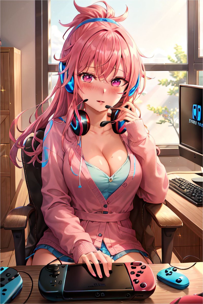 Reply 🎮 if you wanna play with me
#Vtuber #AIart