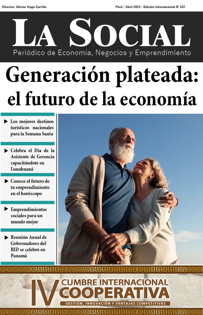 LaSocialPeru's tweet photo. 🚨 #VersiónDigital | Ya salió 𝗹𝗮 𝘂́𝗹𝘁𝗶𝗺𝗮 𝗲𝗱𝗶𝗰𝗶𝗼́𝗻 𝗱𝗲𝗹 𝗣𝗲𝗿𝗶𝗼́𝗱𝗶𝗰𝗼 𝗟𝗮 𝗦𝗼𝗰𝗶𝗮𝗹, donde repasamos las noticias económicas más relevantes para el mes de abril.
✅ Puedes leer todo el contenido exclusivo que tenemos para ti acá: https://t.co/COSfjTVhzg https://t.co/nnTBmmt3Lx