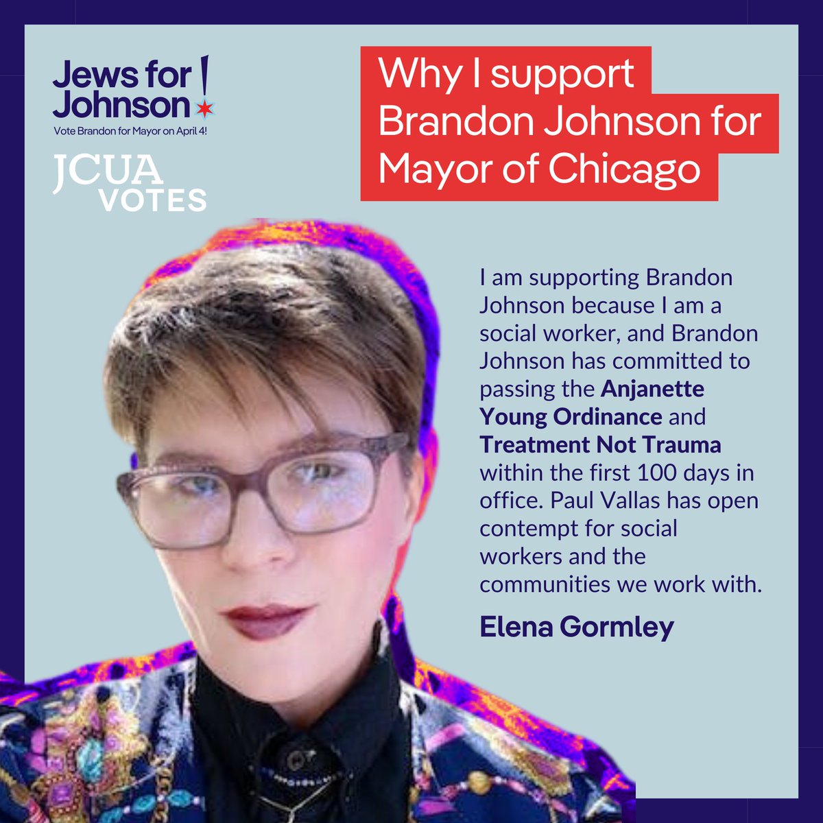 jcua_votes's tweet photo. Why do you support @Brandon4Chicago for mayor?

Allie, Aryeh, Elena, and Naomi shared their reasons.
Let us know yours: https://t.co/g1aeMa4dlI https://t.co/neugenuTYr