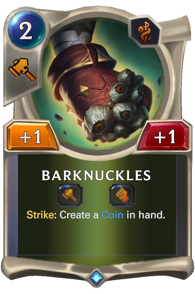 Ok but whoever came up with the name Barknuckles is a fcking genius and deserves a raise, <a href="/PlayRuneterra/">Legends of Runeterra</a> make it happen.