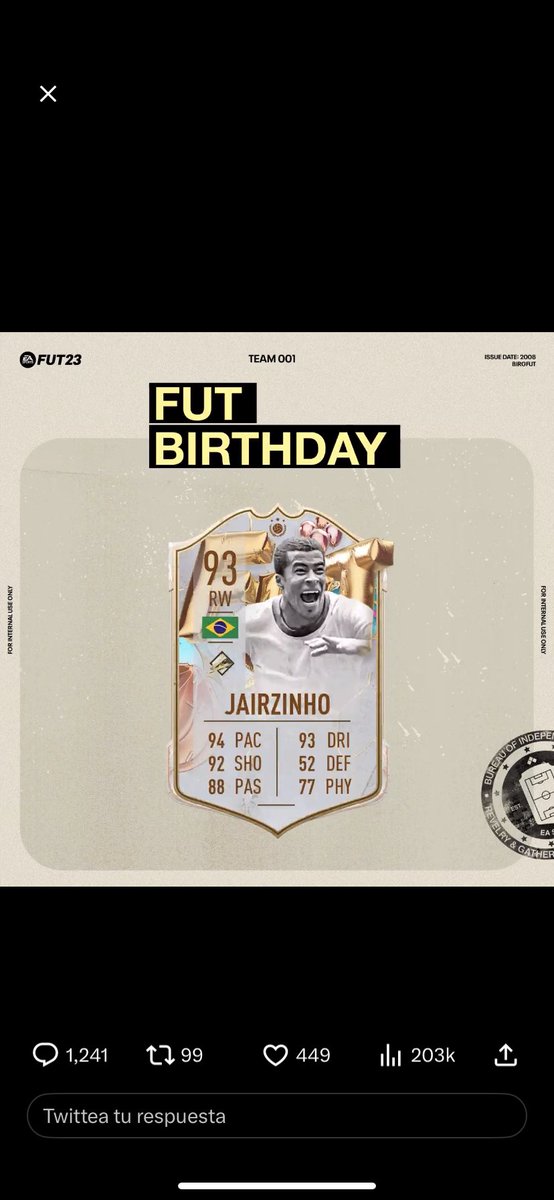 JrEscalonaR's tweet photo. @EASPORTSEsp 🧡🙏 confiar en el poder de las cartas 🤭 https://t.co/eTEoOWRY5P