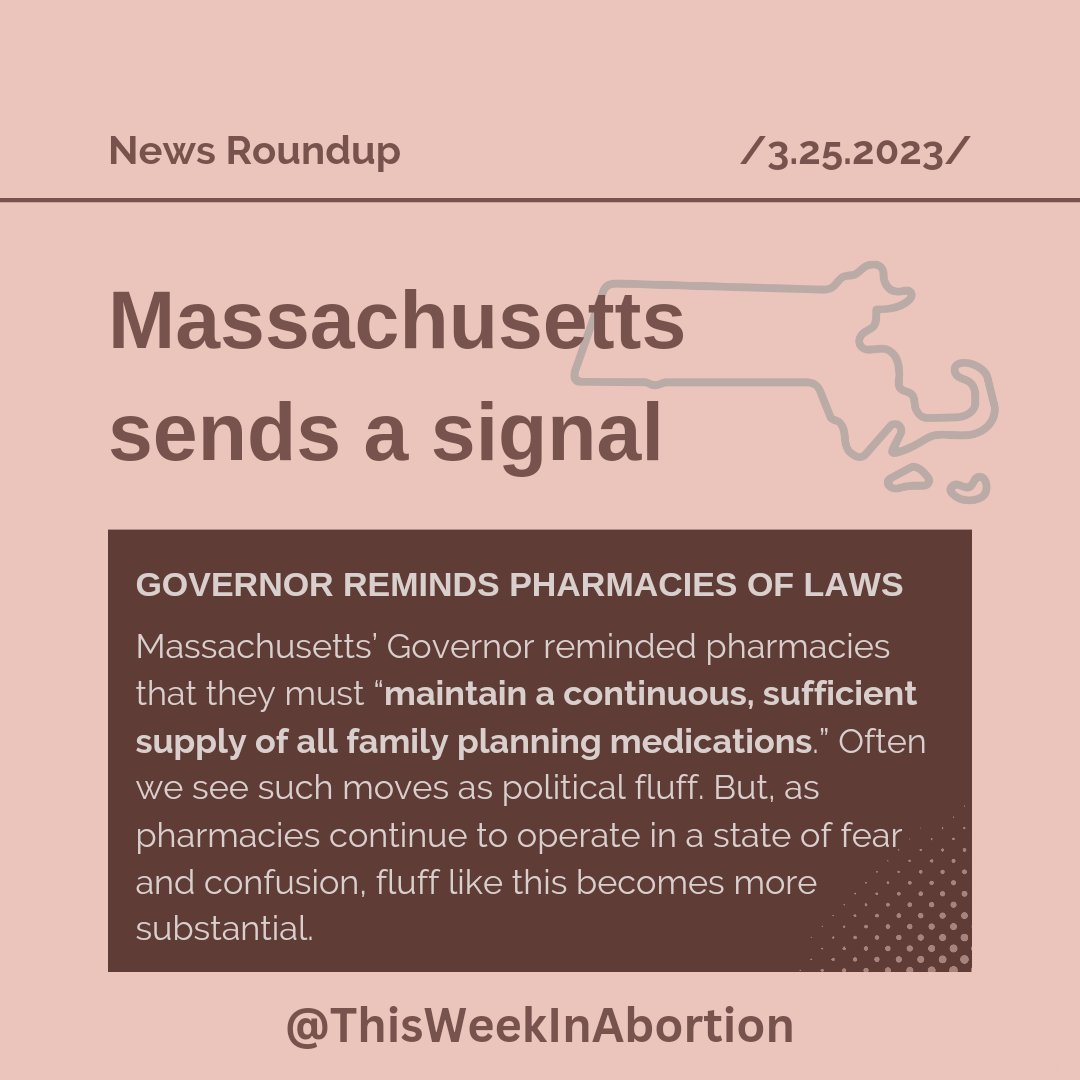 WeekInAbortion's tweet photo. Check out the newsletter from this week to keep up to date on state and local happenings!

#abortionaccess #abortion #thisweekinabortion #WomensHealth #massachusetts #hawaii #Wyoming #oklahoma https://t.co/HwoT8r1EYm