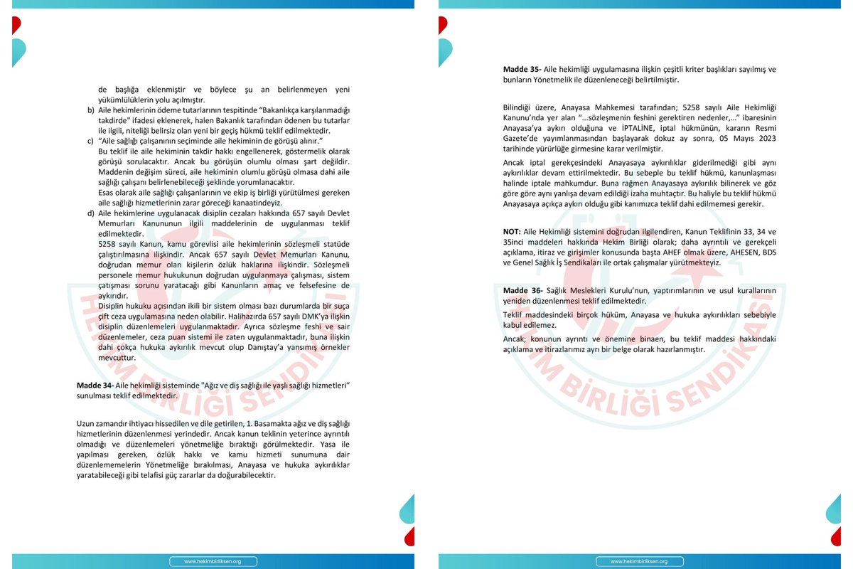 Hekimlik mesleğini icra edilemez noktaya iten, kanuna ve anayasa aykırı bu düzenleme derhal geri çekilmedir.Aksi takdirde tüm STK'lar ile ortak eylem kararlarında buluşmak meslek onuruna sahip çıkmanın gereğidir. @drfahrettinkoca #663madde23KabulEdilemez #SağlıkGaspıMadde23