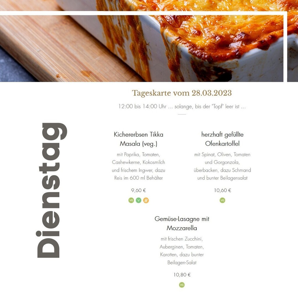 Im Vergleich zu "Sommerzeit-Streik-Montag" ist ein normaler Durchschnitts-Dienstag garnicht so schlecht, oder? ...😉...

#vegetarisch #vegan #restaurant #mittagessen #ingolstadt #frühling #gemüse #frisch #veganfood #food #lunch #nürnberg #spring #leck… instagr.am/p/CqTMPZ-sRwP/