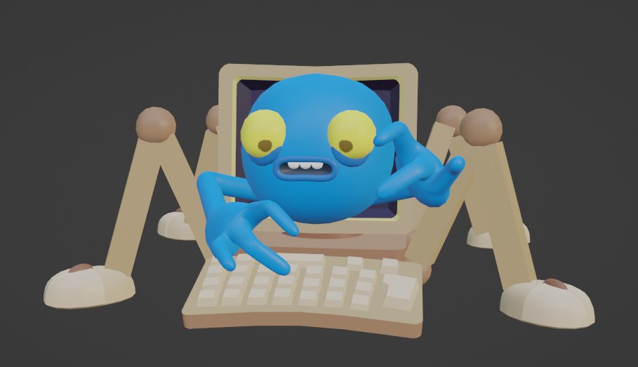 I tried to make a 3D alan gloob from #voidigo,
an awesome game by <a href="/semiworkstudios/">semiwork</a>