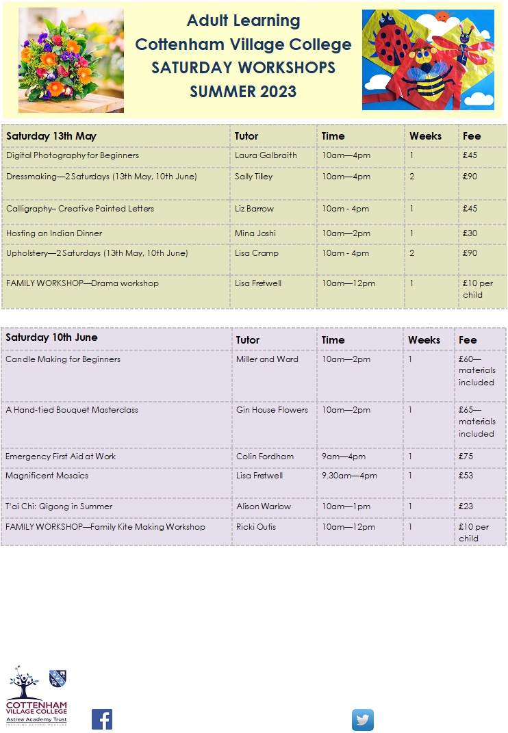 Summer Saturday workshops - mailchi.mp/a09f29dbd586/s…