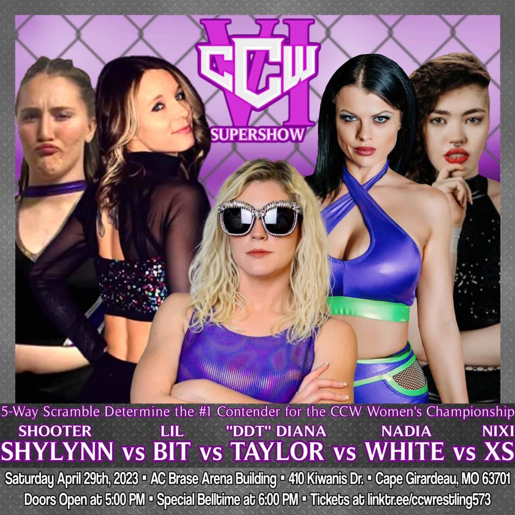 austinlane1's tweet photo. Saturday, April 29th in Cape Girardeau, MO.  It’s #TitleVsTitle @CCWrestling573 Championship Vs @Zero1USAcom Championship Austin Lane Vs @JoeyORiley11 w/ @itsjerrylynn as the special enforcer. Plus @TheMattCardona , @nixi_pw , @NadiaWWrestling , @LittleBit_2008 , &amp; so many more https://t.co/m7FrZhMNTX