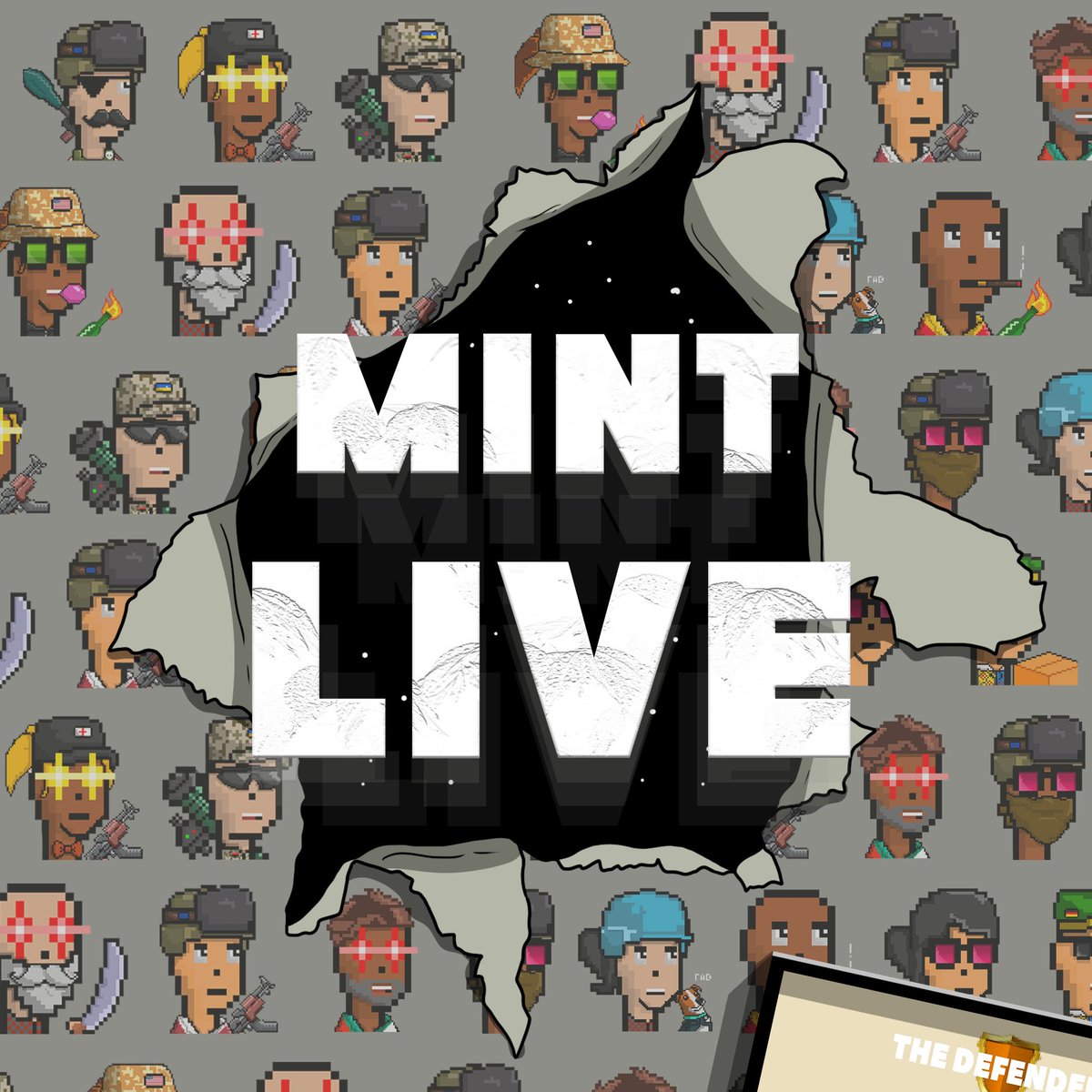 Hi @everyone ! 🔥🛡️

Our Mint is LIVE! 

Please use only our official links!

Welcome and good luck!

Best Regards,
The Founder