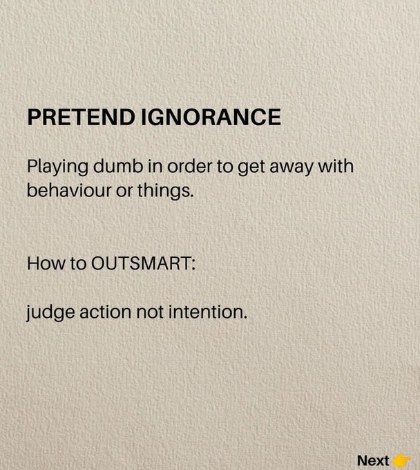 Pretend Ignorance