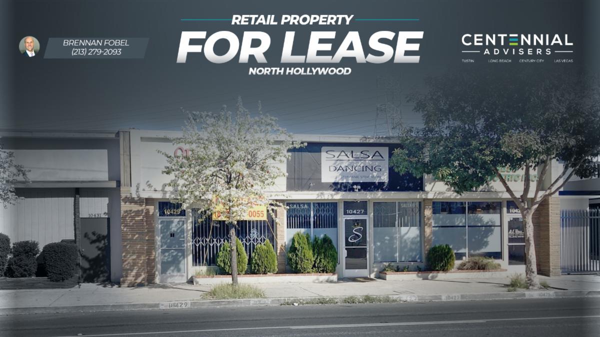 #ForLease in North Hollywood 📍

✅ 1,140 SF of storefront retail space
✅ In the perimeter of @officialnoho arts district
✅ Ideal for a design or #creativespace
Details 🔗 conta.cc/3z8Y27k

#CentennialAdvisers #RetailForLease #NoHoArtsDistrict