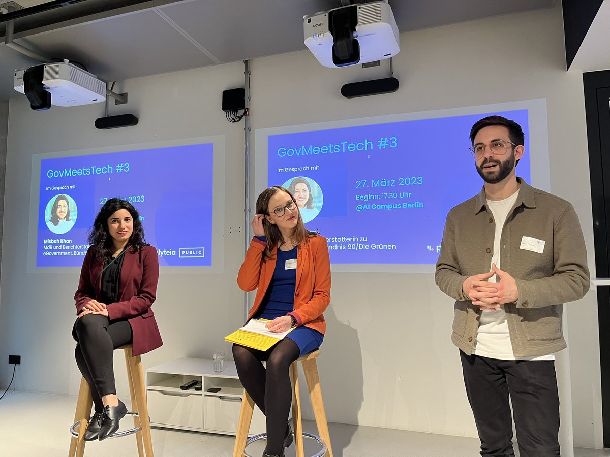 IbrahimKoeran's tweet photo. Heute #GovMeetsTech 3 auf dem @GovTechCampusDE mit @Bina_Khan_ &amp; @ViktoriaGrzymek - nach Gru��wort von @FarukTncr. Viele Einblicke in aktuelle digitalpolitische Vorhaben &amp; natürlich spielt auch das Thema Vergabe wieder eine große Rolle. @Polyteia @PUBLIC_Germany #GovTech https://t.co/cQn1untGGJ