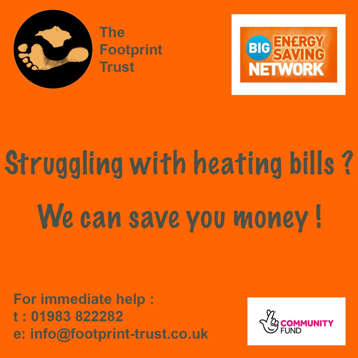 This week we will be at :

Ryde Job Centre Tuesday morning 10:00 - 11:30

We can help you reduce your energy bills and save money !

#fuelpoverty #heatingoreating #isleofwight #islandlife #broke #heating #moneysaving #energysaving