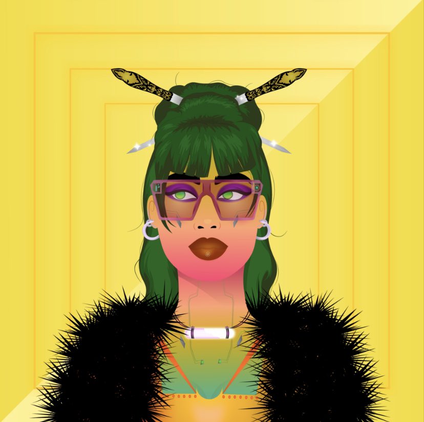 Labonda9's tweet image. Can’t believe it’s been 1 year since @worldofwomennft #WoWG mint launched and I minted this beauty! My first taste of the #WoWFam, and my collection has only grown since