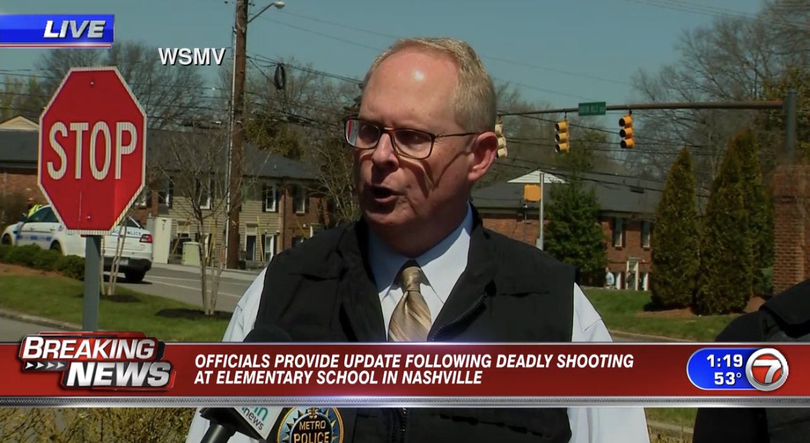 ‼️ BREAKING: Six victims are dead in a school shooting in Nashville, TN—Three students &amp; three adults. Officials say the shooter, a female teenager, was killed by officers=total 7 dead

She went in through a side entrance &amp; went up to the second floor firing multiple shots #7news