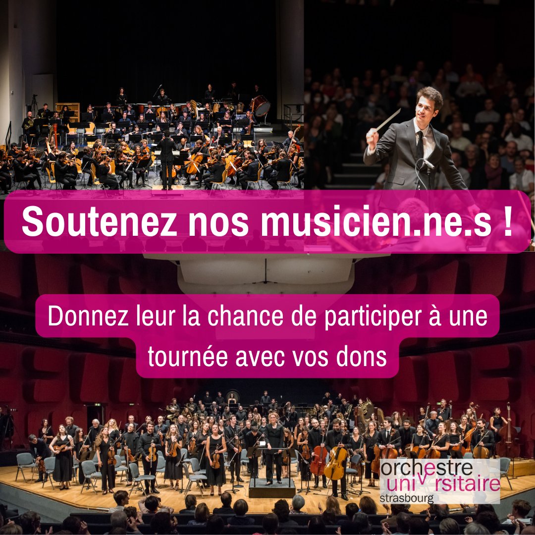 OUStrasbourg's tweet photo. [APPEL AUX DONS]

En avril, nous partons en tournée à Bordeaux et à Barcelone !🤩
Soutenez nos https://t.co/K9rg534ls9.s avec vos dons !

➡️Rdv sur le site de la fondation de l'Université de Strasbourg https://t.co/9oswQcx3Pl
➡️+ d'infos sur notre site : https://t.co/hnP1yWUkCl https://t.co/yvi16h6NxO