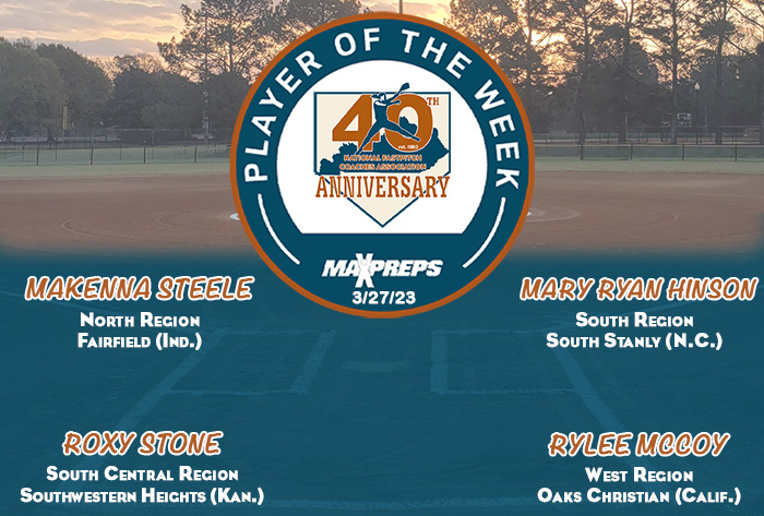 🥎 Quartet of student-athletes capture @MaxPreps High School Player of the Week accolades! 🔗bit.ly/40WSQ2D