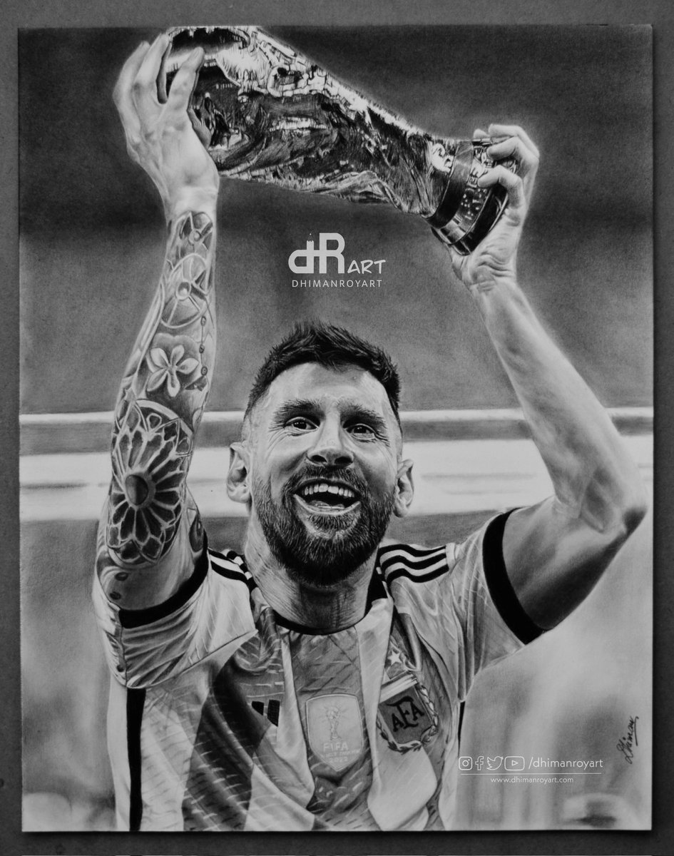 dhimanroyart's tweet photo. Pencil Drawing of #Messi𓃵 by artist @dhimanroyart 🎨 
@TeamMessi #messi #leomessi #lionelmessi #psg #fifa #worldcup #argentina #dhimanroyart https://t.co/CjkSEsU0Sy