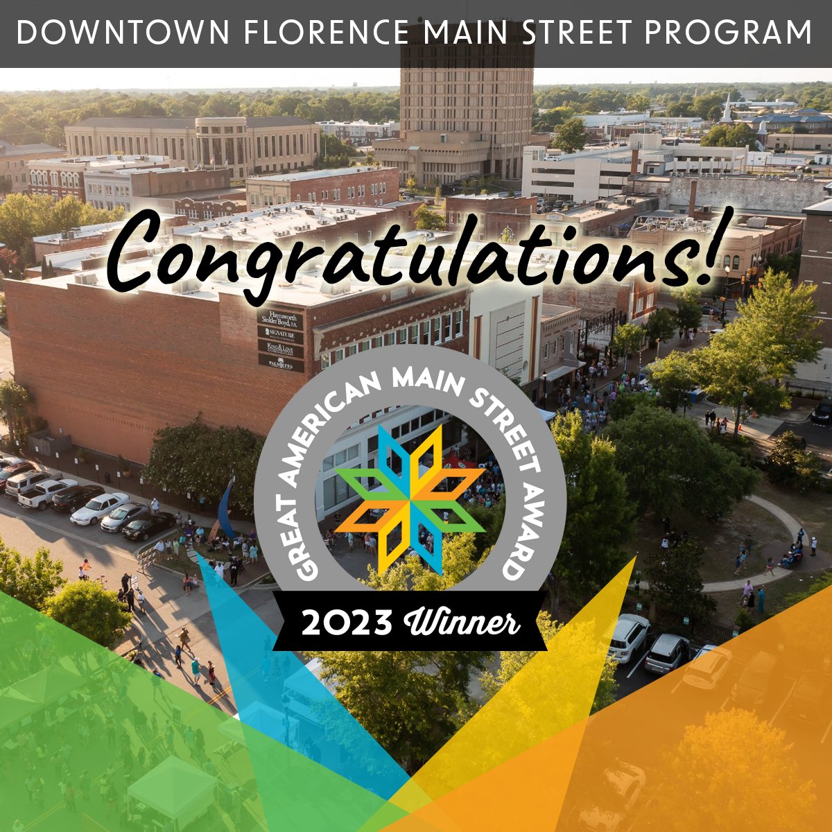 Congratulations to @scflorencecity and their Downtown Florence Main Street Program on their 2023 Great American Main Street Award win! 

This award last came to South Carolina twenty years ago in…