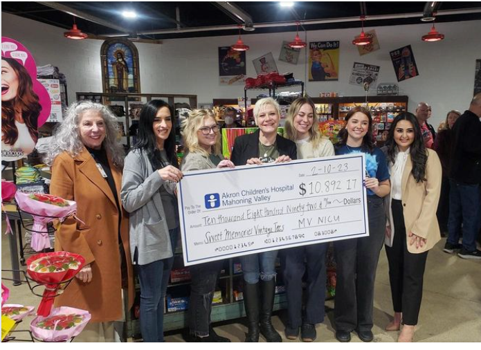 Thank you to Sweet Memories Vintage Tees &amp; Candy for the recent donation of $10,000 to support the Neonatal Intensive Care Unit at Akron Children's Hospital Mahoning Valley. <a href="/AkronChildrens/">Akron Children's</a> is grateful! Thank you <a href="/MemoriesTees/">Sweet Memories Vintage Tees & Candy</a>