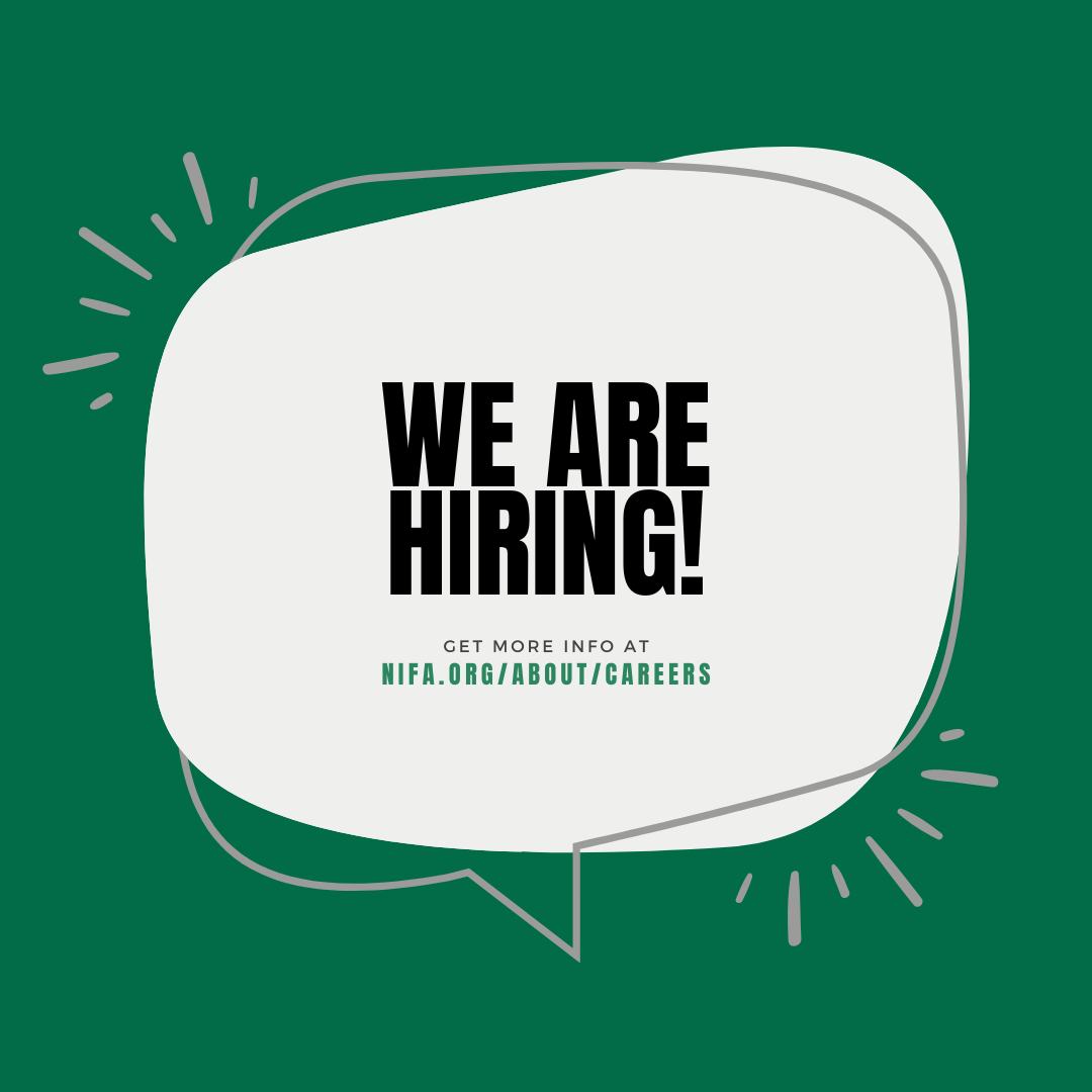 📣 We're looking for some new people to join our awesome team! 📣 Check out our current openings at hubs.ly/Q01Jg0930. #TeamNIFA #WorkLifeBalance #LoveWhereYouWork