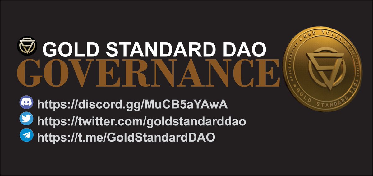 Caniro_Vee's tweet photo. I have few information to let you know about @GoldStandardDAO, it is governed through a decentralized autonomous
organization (DAO) structure. With $GSD token, holders can participate in the governance of the
protocol.
#GSDAO #Gold #GSARMY #fintech #promotion #GoldStandardDAO https://t.co/nt1RsU78ro
