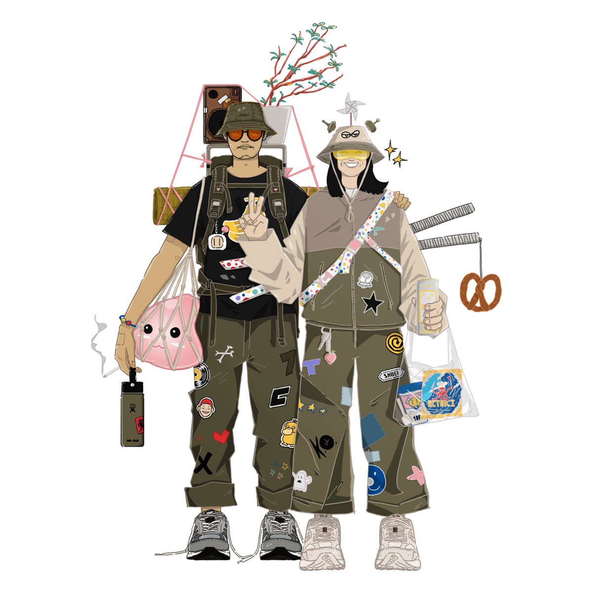 People in #jacketsboyworld 
Champ_002 &amp; Tip_003

#character #characterdesign #art #design #illustraion #illustator