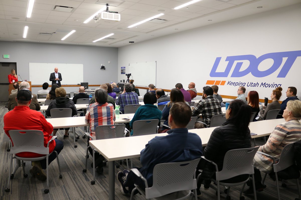 We had a spirited UDOT Open Door meeting this morning, with employees asking about everything from compensation to UDOT's preparation for nuclear war. These sessions are always interesting &amp; fun, and I think it's healthy to talk openly about things that are on our mind. #TeamUDOT