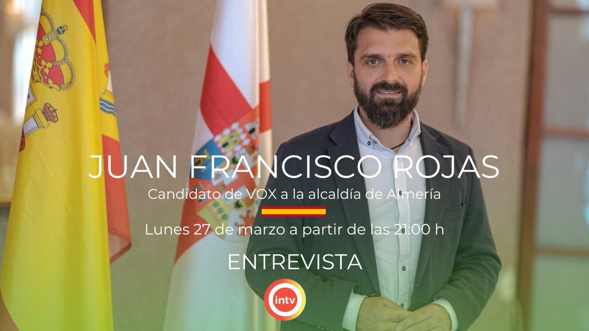 📺 Esta noche repasamos en <a href="/LaEntrevistaItv/">La Entrevista</a> la actualidad municipal con el candidato de VOX a la alcaldía de Almería, <a href="/VoxJf/">Juan Francisco Rojas</a>. 

También puedes verlo en este enlace. 👉🏼 interalmeria.tv/directo/