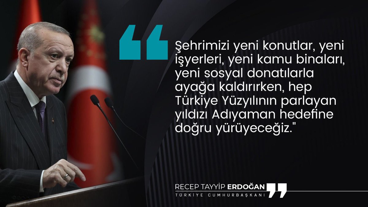 SelimMalkoc's tweet photo. Cumhurbaşkanı @RTErdogan:

"Şehrimizi yeni konutlar, yeni işyerleri, yeni kamu binaları, yeni sosyal donatılarla ayağa kaldırırken, hep Türkiye Yüzyılının parlayan yıldızı Adıyaman hedefine doğru yürüyeceğiz."

Adıyaman Temel Atma Töreni https://t.co/PZXf8upjtV