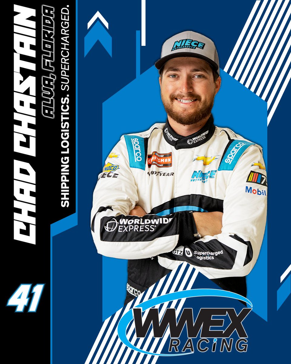 NieceMotorsport's tweet photo. The No. 41 Truck 🤝 Watermelon Farmers

@chadchastain36 will be behind the wheel of the @GlobalTranz / @WWEXRacing Silverado this weekend at Texas! https://t.co/yQw0H4272M