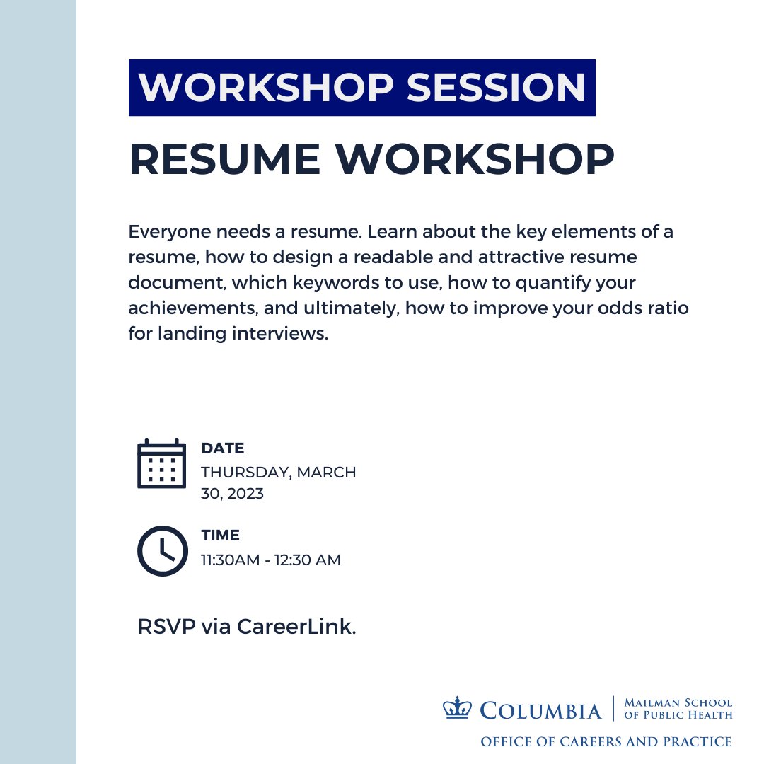 Columbia Mailman Career Services (@msphocs) on Twitter photo 