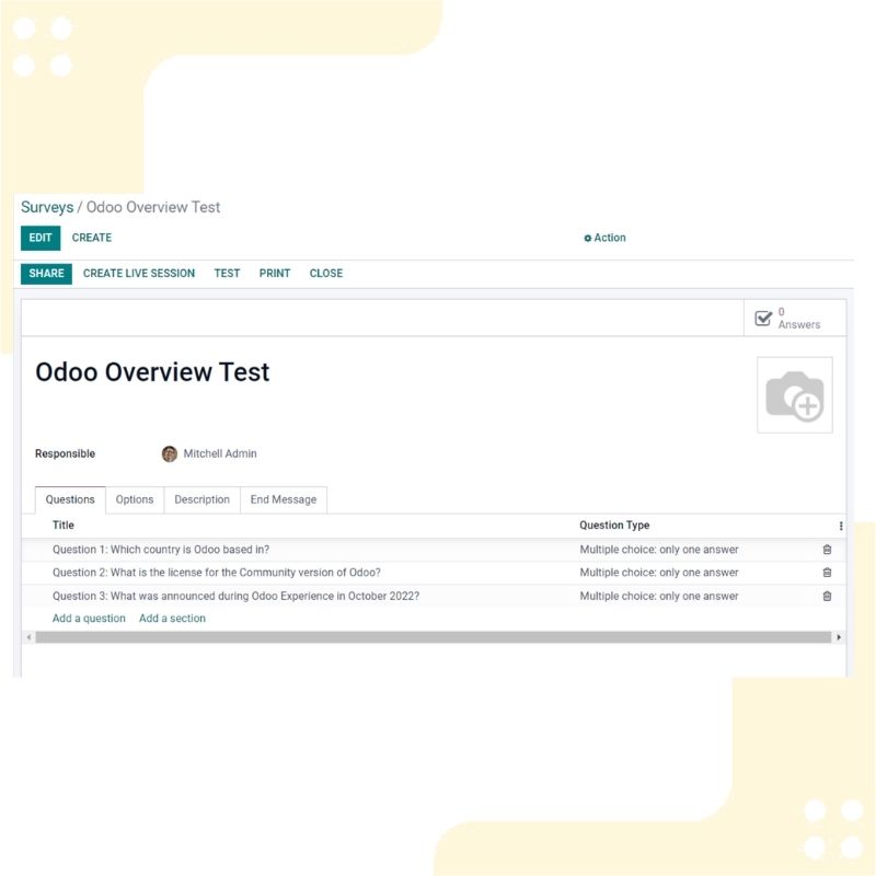 luciovalente's tweet photo. A Prompt for #ChatGPT to create an easy to import  Test with @Odoo #Survey App. On any topic.
@fpodoo https://t.co/AJvXIBv4VA