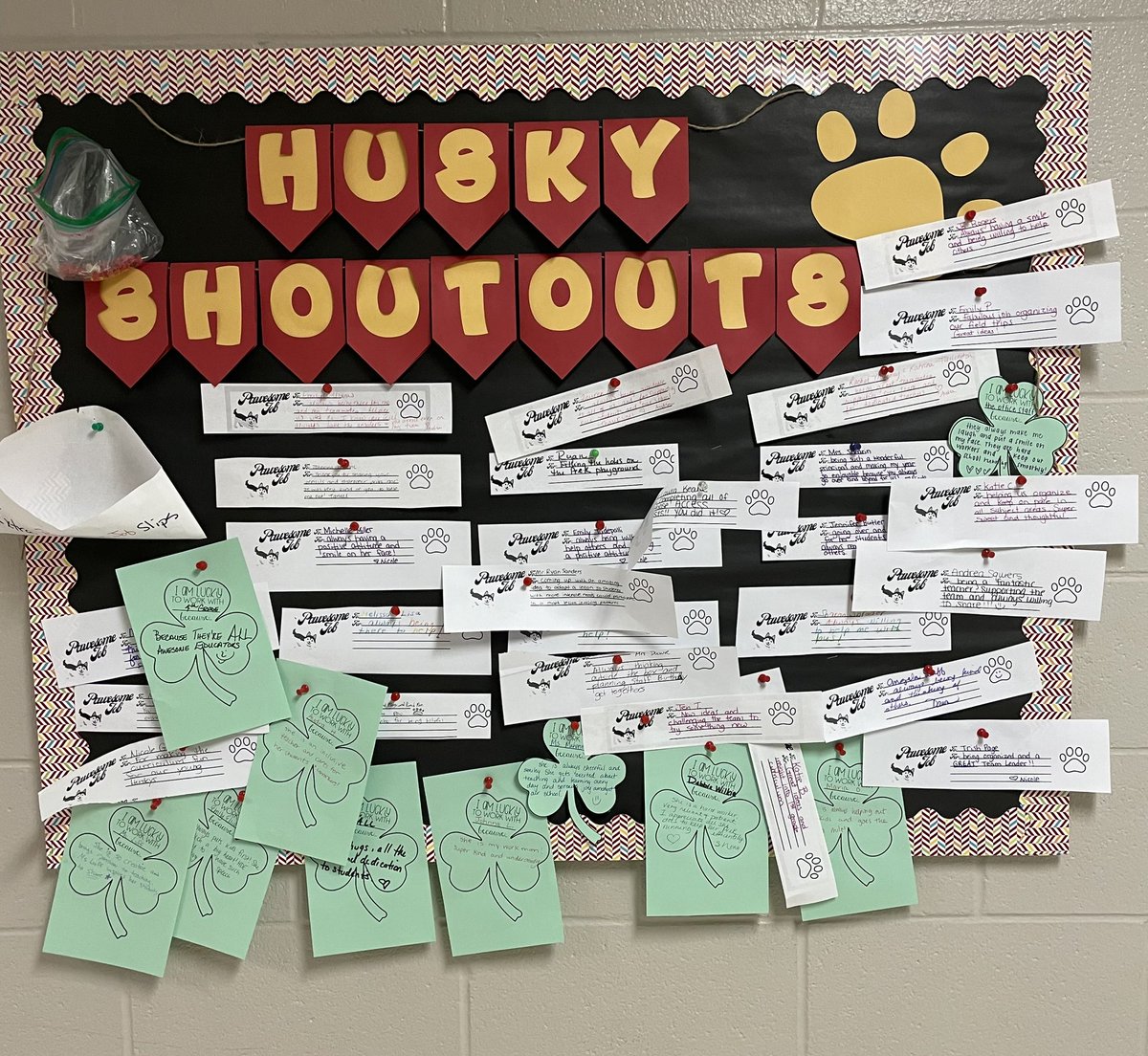 HighcroftDrive's tweet photo. Huskies lift each other with positive words and affirmations!! ❤️ #teachingishard #teacherssupportingteachers @WCPSS  @WCPSSTSP https://t.co/84ZEvpLCoB