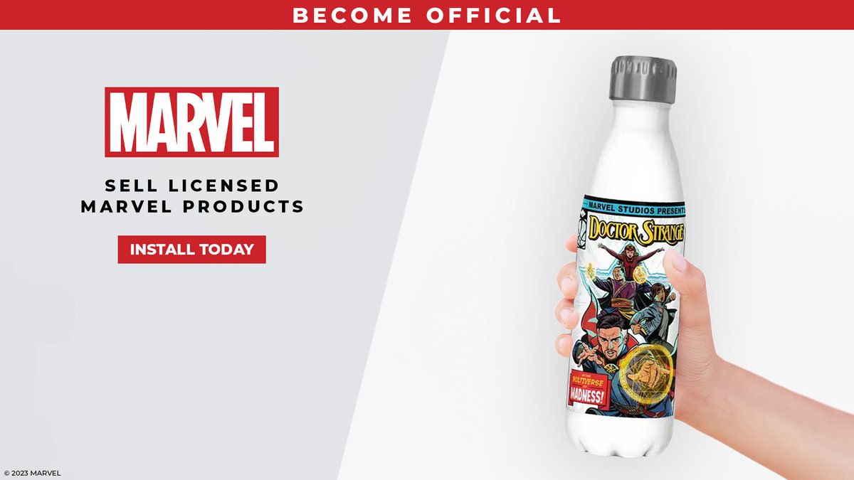 madengine's tweet photo. Don't be Strange, be official! Install the Marvel Shopify APP today and sell officially licensed #Marvel merchandise!
https://t.co/53ewPbJpPz #drinkware #shopify #marvelapp https://t.co/m3ge7txmqf