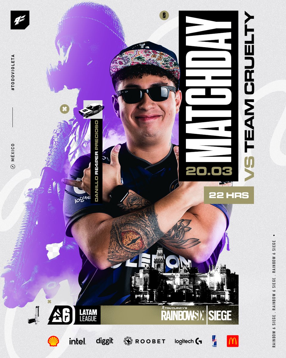 hoy es noche de R6 🤙

🆚 <a href="/eTeamCruelty/">CRUELTY 🎄</a> 
⏰ 19:00 hrs 🇲🇽 22:00 hrs 🇦🇷
📺 twitch.tv/frankkaster

#TodoVioleta 💜