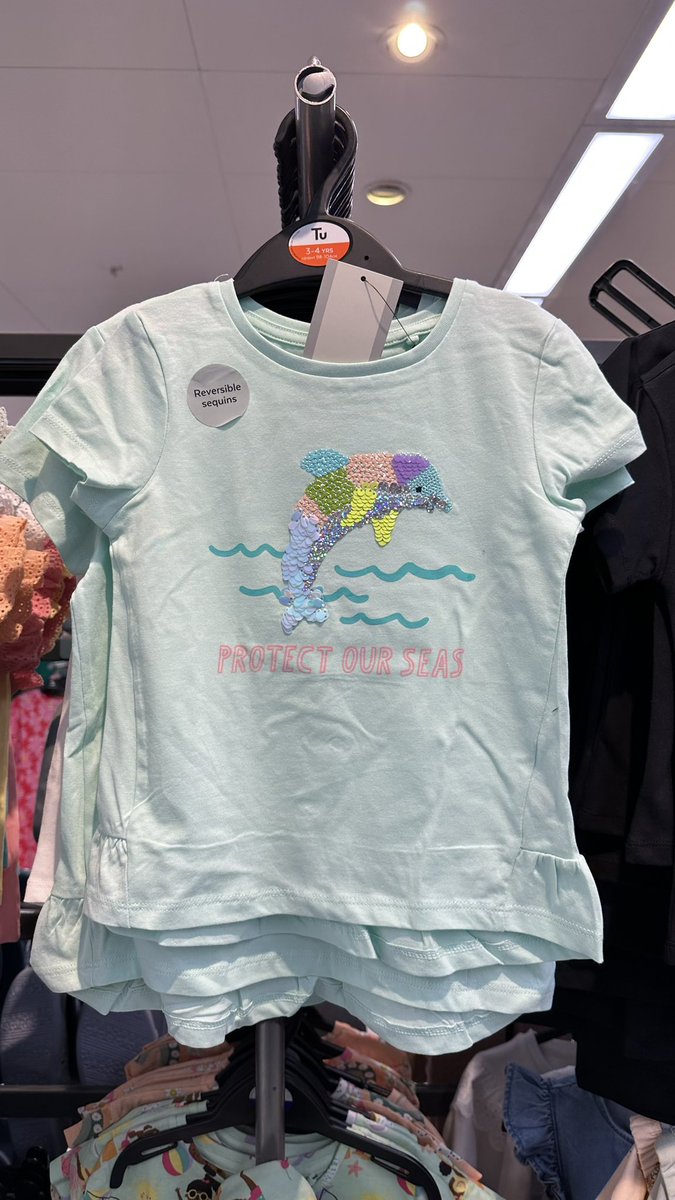 Let’s “protect our seas” by stitching sequins to our garments. 🤦🏻‍♂️ 

<a href="/sainsburys/">Sainsbury's</a> <a href="/tu_clothing/">Tu Clothing</a>