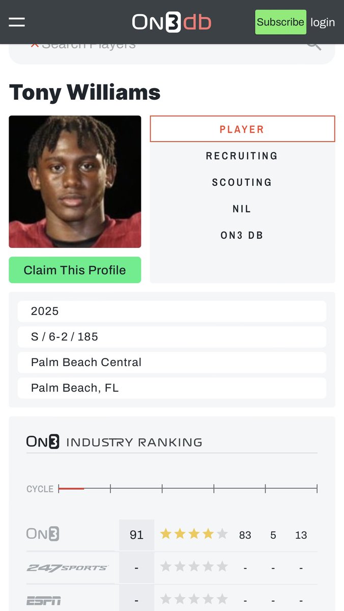 Blessed to be named a 4 star @On3Recruits @CoachT_22 @CoachQueSmith @larryblustein @JerryRecruiting