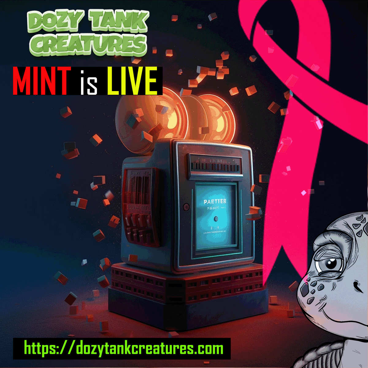 pinkribbonsclub's tweet photo. 👋 Hey there #PinkRibbonsClub community! Let's get interactive.

Should we start a new round of our stake contest? Let us know in the comments below!

Don't forget, our #DozyTankCreatures NFTs are still available for just 2 MATIC each, but not for much longer! Get them now before the price goes back up.

Let's continue to support breast cancer research and awareness through our gaming experiences. 🎮💖

#PinkRibbonsClub #DozyTankCreatures #GamingForACause #BreastCancerAwareness 🚀