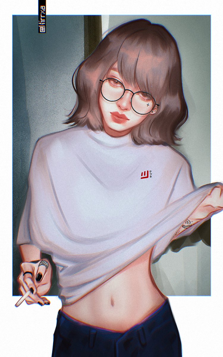 Kirrxa's tweet photo. First version of my first oc 🫣

#digitalart #painting  #رسم https://t.co/c9Nlu2tQ5c