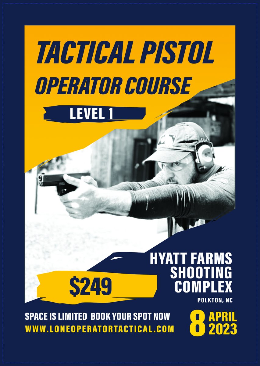 JosephTeti's tweet photo. Tactical Pistol Operator Course Level 1 Link in bio to sign up #pistoltraining #firearmstraining #loneoperatortactical #loneoperator #operatorcourse #training #hyattguns #hyattfarms #hyattshootingcomplex #tacticaltraining #tacticalfitness #nc #northcarolina https://t.co/PDsZN7NpWX