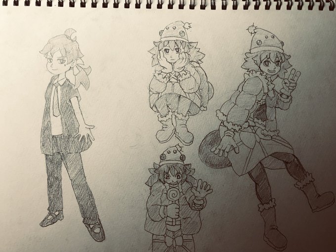 >男装で重要なのは髪型

アナログ時代に描いた悪ガキ姉妹
うちの子とかでもこだわったんですが、
クモ子ちゃんのこういう感じの
やつがギャップあって好き。
逆にサソリお姉ちゃんみたいな普段
オラついてる子が標的暗殺の為に
ドレスとか着てお嬢様のパーティに
潜入するのもすき。そういうことです 