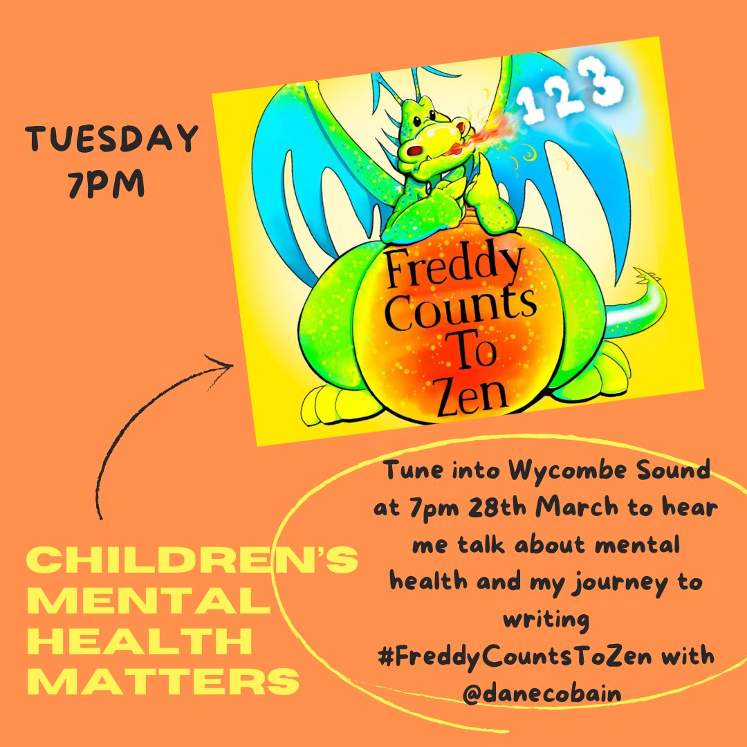 Tune in TOMORROW to hear me talk about why children’s mental health matters and my journey to writing #FreddyCountsToZen with @danecobain. Get your copy @amazon, @Waterstones and @WHSmith. 

#childrenbook 
#angermanagement
#childrensmentalhealth
#supportfamilies