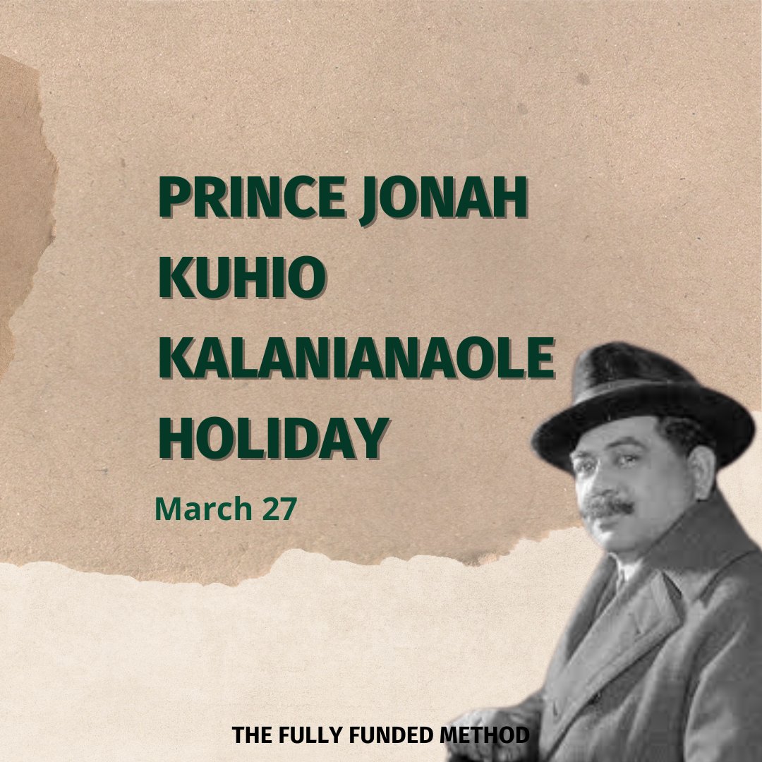 GetFullyFunded's tweet image. Celebrate Prince Kuhio Kalanianaole&apos;s life and legacy today – a true Hawaiian hero!
